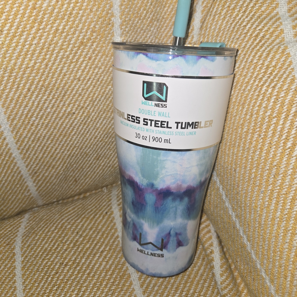Wellness Stainless Steel Tumbler with Straw